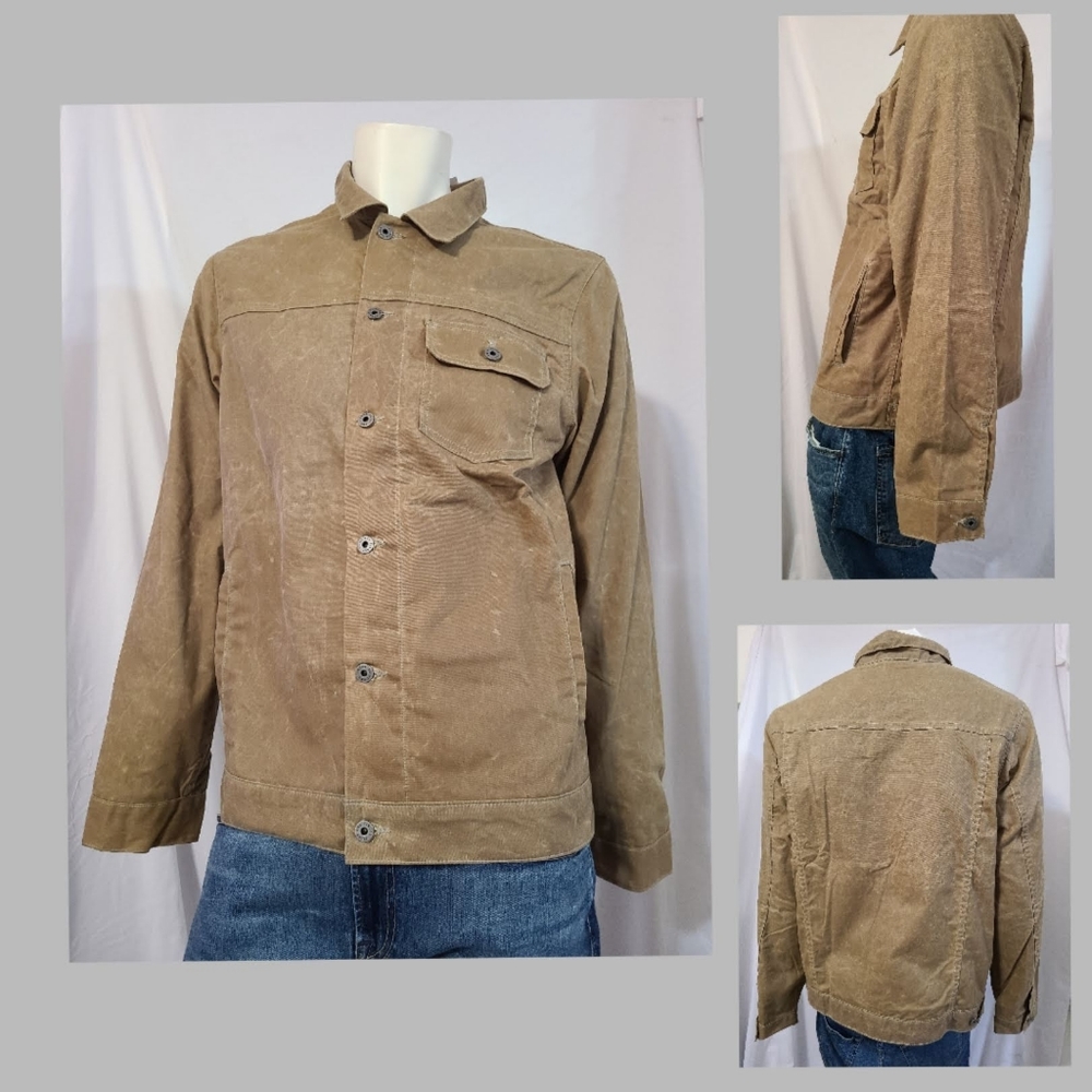 Flint & Tinder Flannel-lined Waxed Trucker Jacket